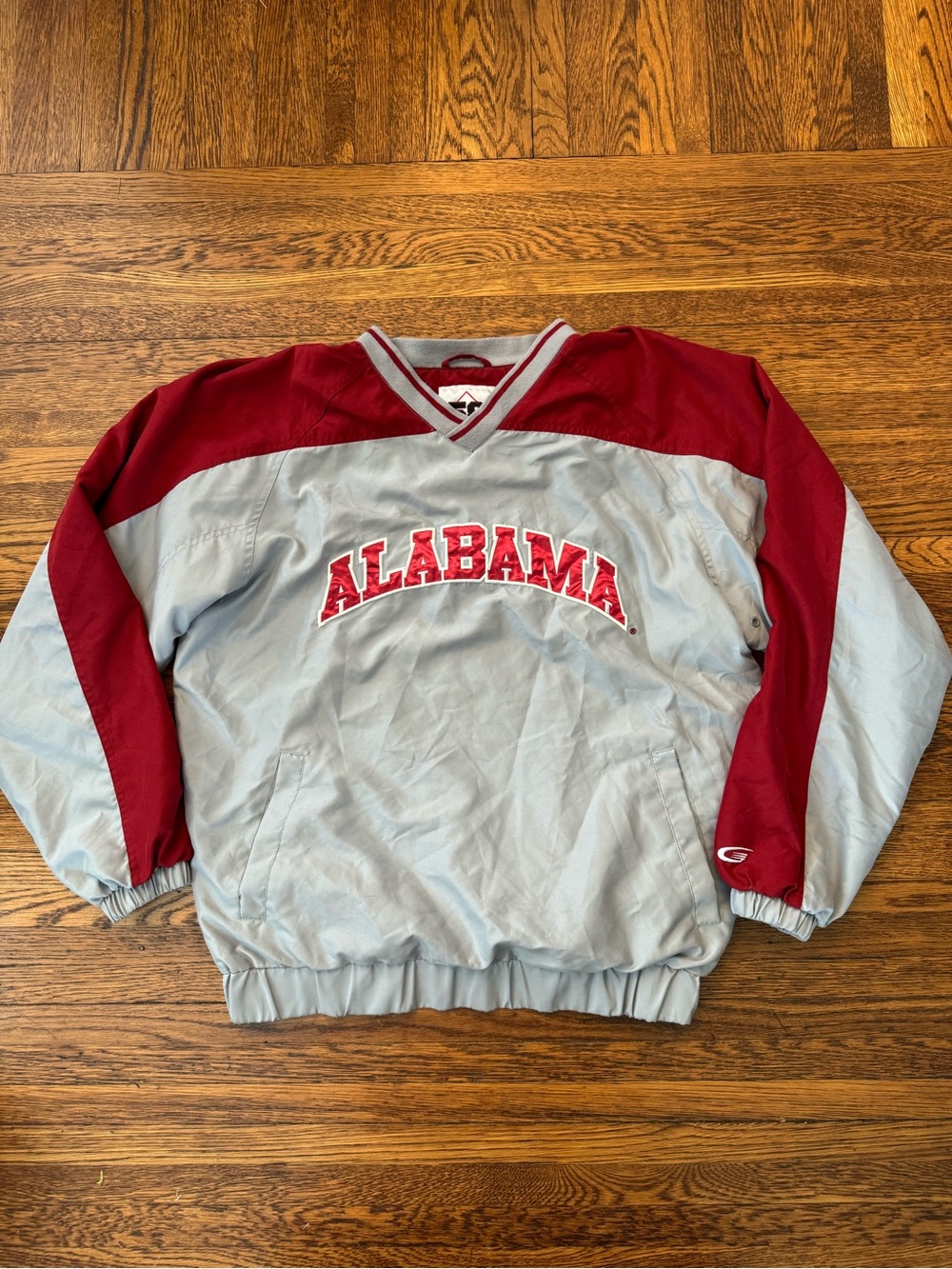 ALABAMA (Crimson Tide) pullover jacket zipper on side. Vintage light weight